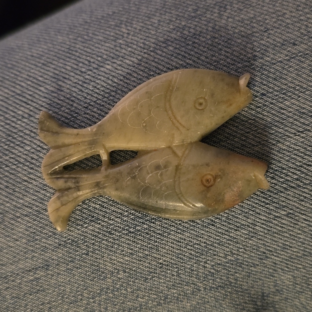 Vintage Chinese hand carved soapstone, whistle.